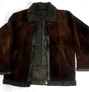 Brown Shearling Lined Jacket