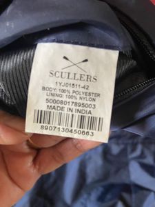 Reversible Striped Navy blue jacket (S)