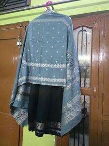 Black Palazzos with Embroidery