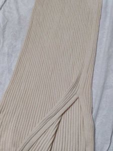 Ribbed Knit Maxi Skirt