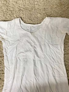 White Embroidered Kurta