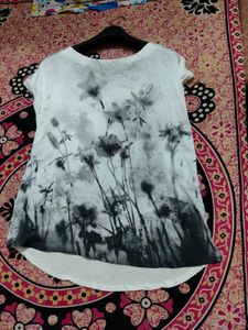 Top ( White And Black Printed)