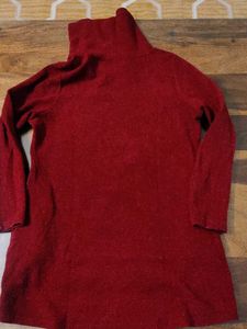 Red maroonish Tunic Top with Embellishments