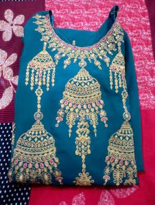 Beautiful Stone And Thread Embrioded Kurta