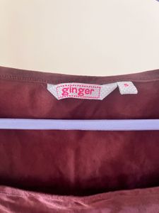 Ginger Brown Fitted Top