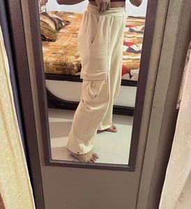 Beige Track Pants