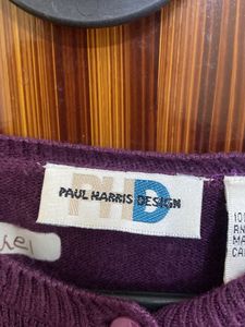 Purple Cardigan Sweater