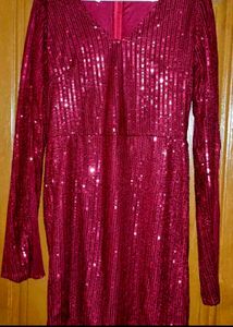 RED SEQUIN DRESS