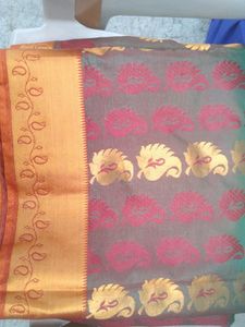 Kanjivaram Boder Semi Silk Pattu Saree