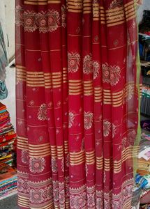 (12) Very Beautiful Saree With Blouse