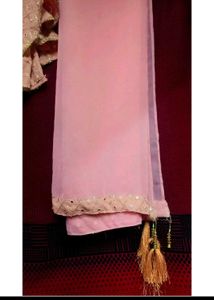Coral Mirror Work Dress