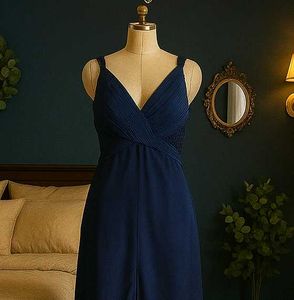 Sale🎉🎊Navy Blue Maxi Dress with Slit