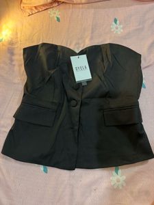 Black tube top for women