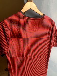 Ascot Red &amp; Black Striped Tee