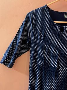 Polka Dot Navy Dress