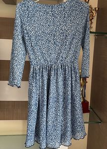 Blue white mini Party Wear for Young Girls