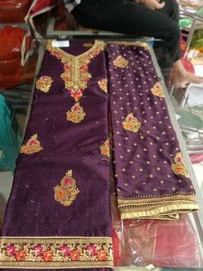 Purple Embroidered Salwar Kameez Suit