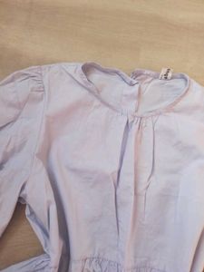 Light Lavender Pelum Puff Sleeve Top