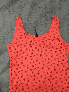 Coral Floral Tank Top
