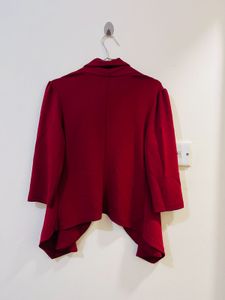 Red Draped Cardigan Small Size