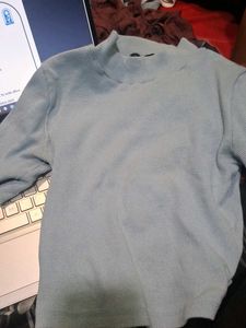 Light Blue Knit Top
