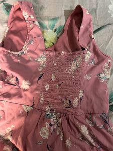 Harpa Women Pink &amp; Grey Printed Maxi Dress