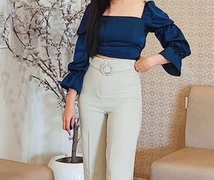 Teal Green crop top