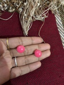 Pink Stud Earrings
