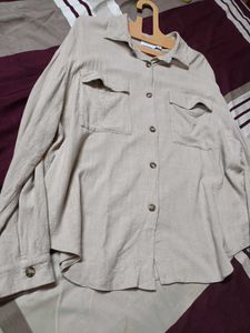 BEIGE COTTON SHIRT