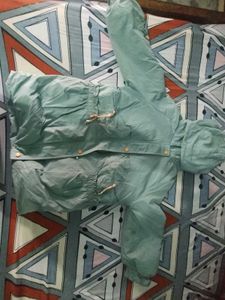 Sage Green Hooded Drawstring Parka