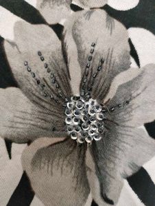 Zebra Print Floral Top