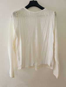 Elegant White Embroidered Blouse