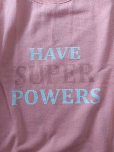 Peach Slogan Sweatshirt