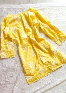 Butter Yellow Kurti 🎗