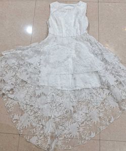 White Mesh Dress