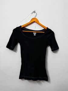 H&M Black Ribbed Top