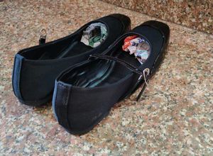 Black Mary Jane Flats
