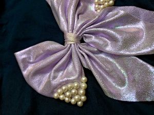 Pearl Embellished Lilac Hair Bow💜🎀🔥✨️