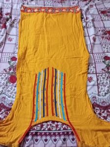 Cotton  Straight  Kurti With Affgani Pant