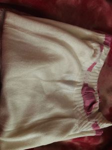 Soft White And Pink Colour Off Shoulder Top