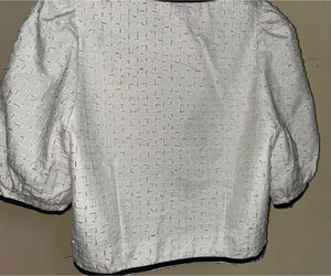 Chic White Chanel inspire Tweed top