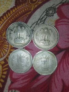 Old Big Size 1rs 4 Piece, 10 Paise 30 Piece