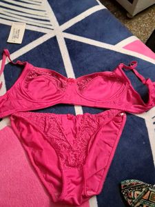 Pink Lace Lingerie Set