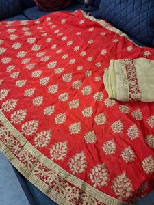 Red &amp; Gold Lehanga Choli