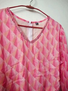 Pink Diamond Print Indo-western Jumpsuit