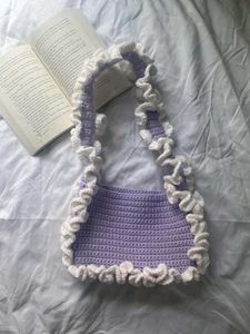 Handmade Crocheted Ruffle Bag De