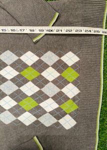Imported Argyle Pattern Sweater