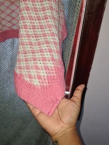 Pink Knitted Pullover Winter Top
