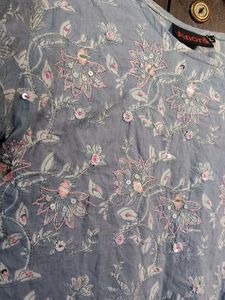 Floral Embroidered Tassel Dress