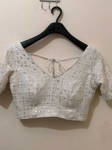 Elegant Shimmer Lehnga With Chikankari Blouse